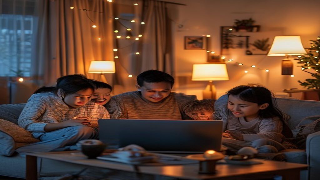 Grafik perbandingan biaya hiburan keluarga: streaming berbayar vs TV gratis dalam studi kasus hemat hiburan