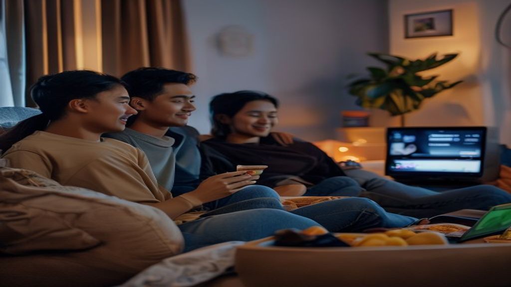 Studi Kasus: Mengurangi Tagihan Hiburan 30% dengan Streaming vs TV Gratis 2 Perbandingan streaming online dengan TV gratis, menampilkan kelebihan konten digital dan siaran tradisional.