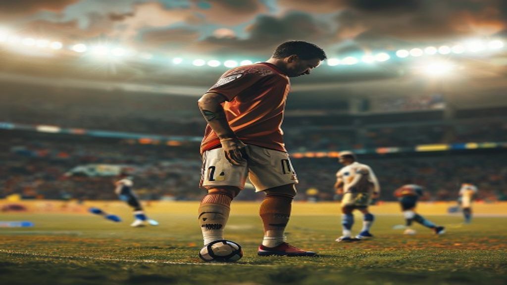 Gambar menampilkan sorotan hasil pertandingan terbaru sepak bola dengan skor dan statistik.