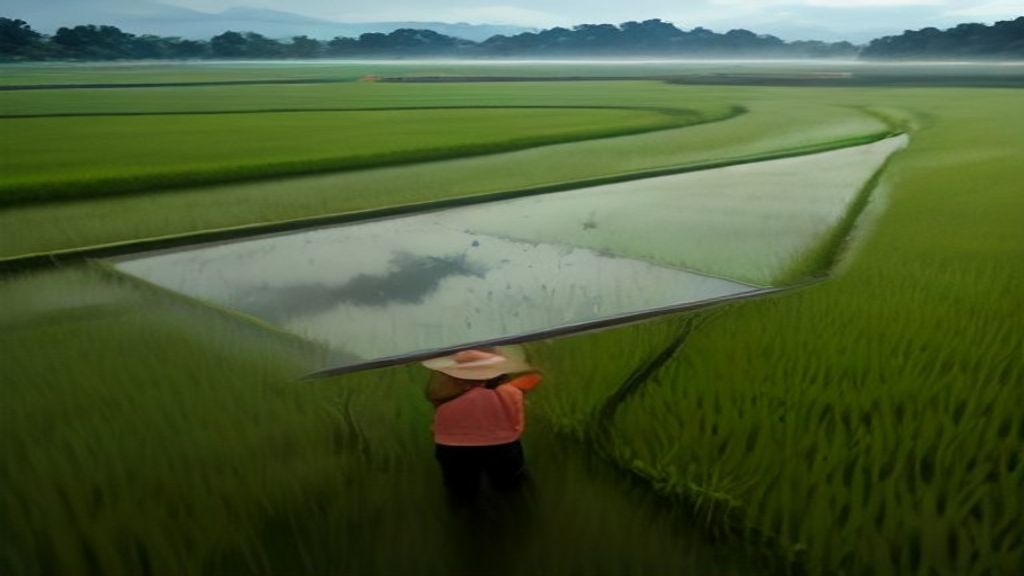 Gambar curah hujan dan suhu sawah