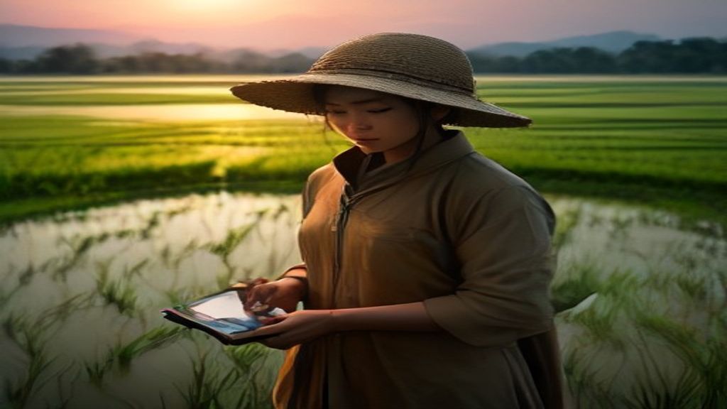 Strategi Kelola gkan Curah Hujan vs Suhu Pertanian Sawah o content 1 Diagram menampilkan hubungan antara curah hujan dan suhu pada lahan pertanian sawah.